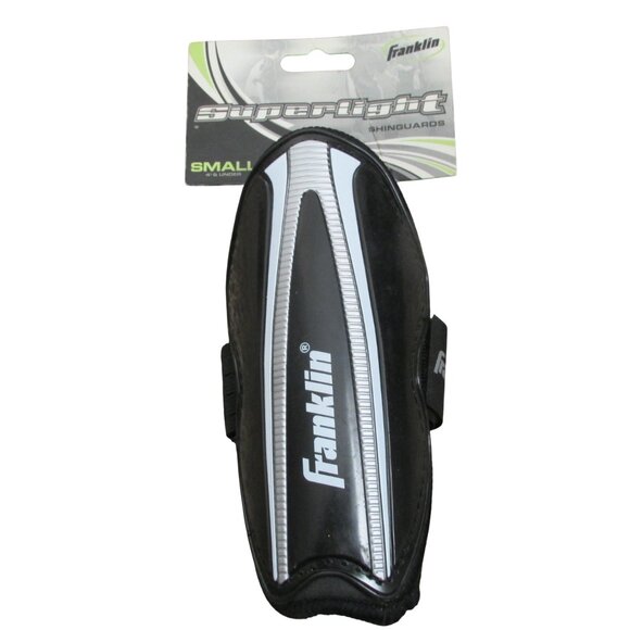 Franklin Super Light Shin Guards Size Small Black New 4' and Under - Picture 1 of 4